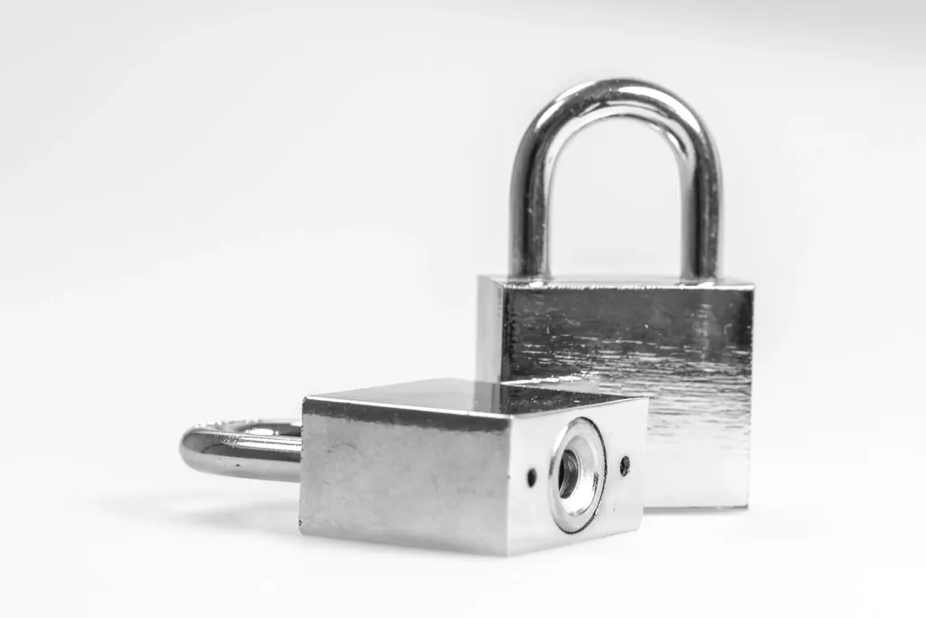 قفلان معدنيان، رمز بصري لحماية بيانات الدخول